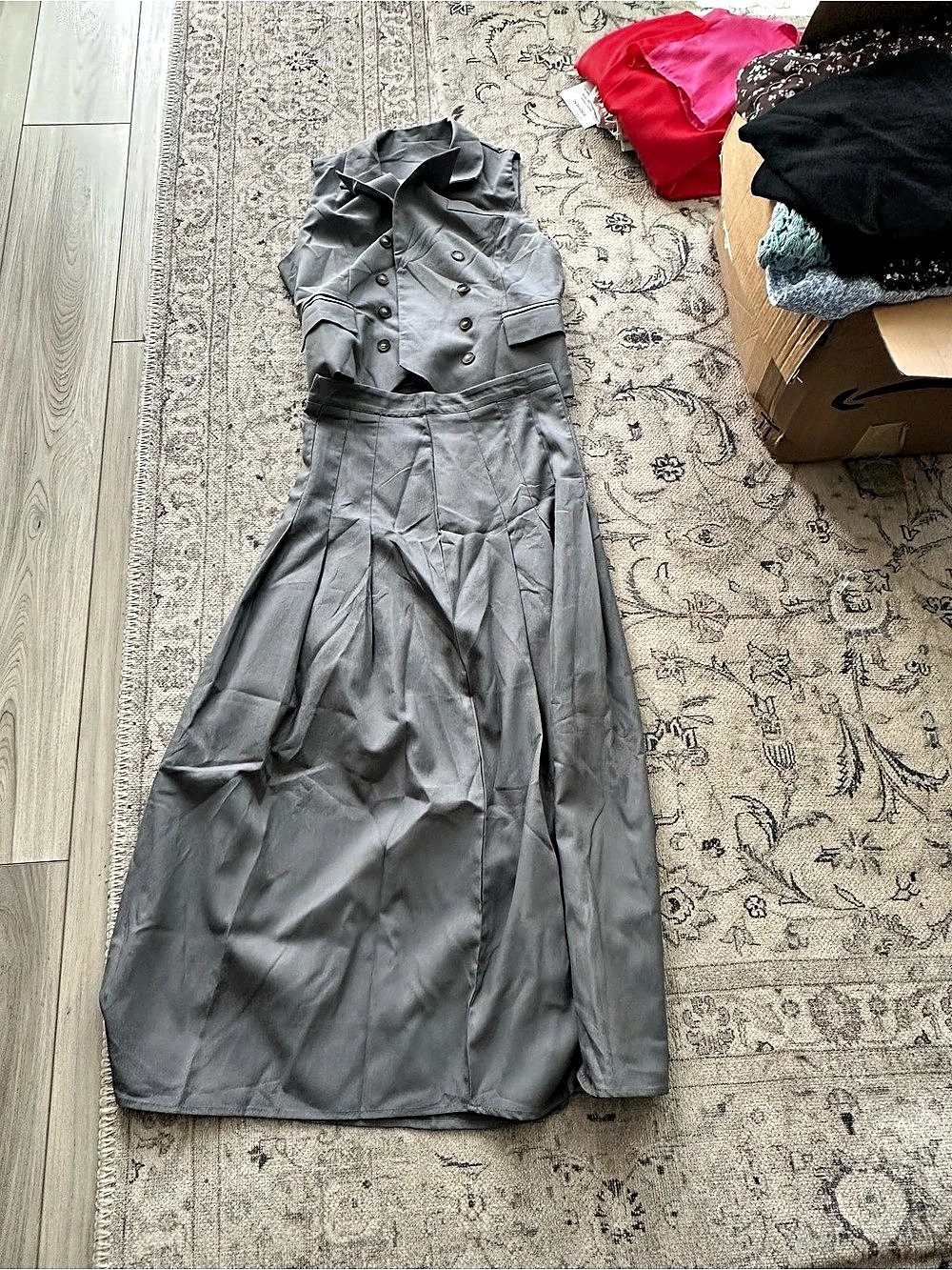 Gray Maxi Dress